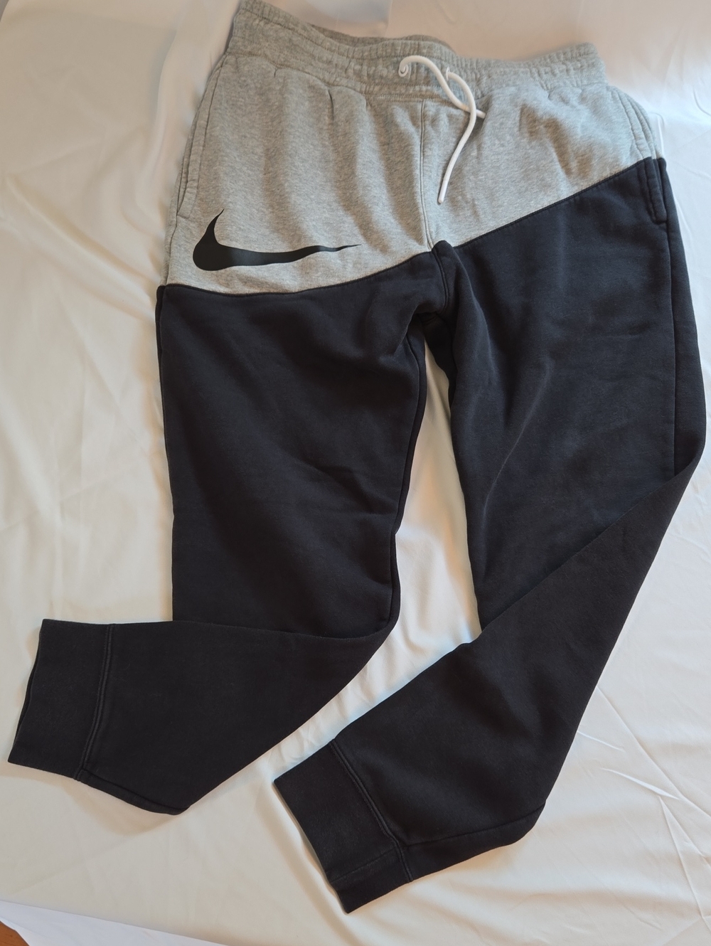 Nike Kids Black and Gray Two-Tone Fleece Joggers